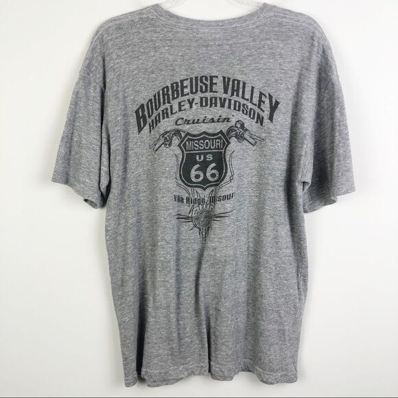 HARLEY DAVIDSON | Villa Ridge, Missouri 2011 Motorcycle Tee Gray Unisex X-Large - Picture 6 of 9